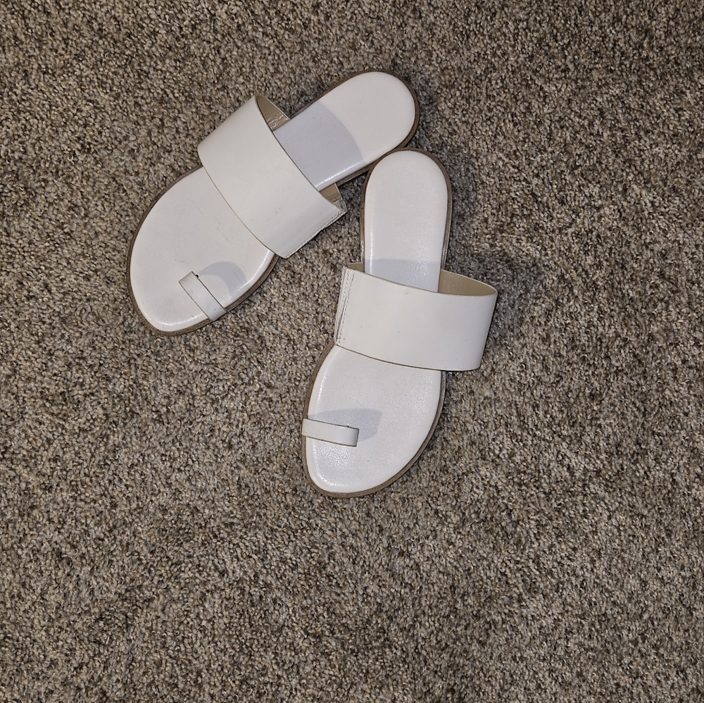 White Leather Michael Kors Sandal